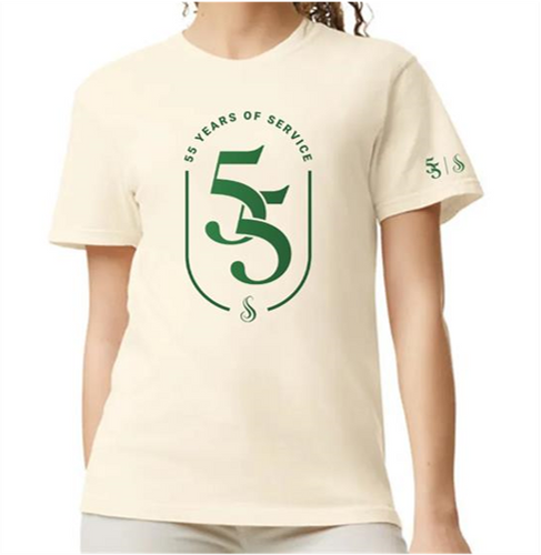 55 Years of Service + Logo T- Shirt