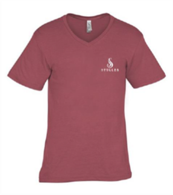 $12 - V-Neck T-Shirt Heather Cardinal
